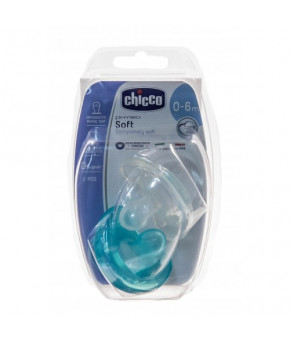Пустышка Chicco Physio Soft силиконовая для мальчиков 0-6 мес (цена за 1шт)