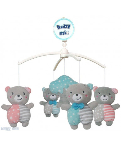 Каруселька BabyMix Медвежата с плюшевыми игрушками