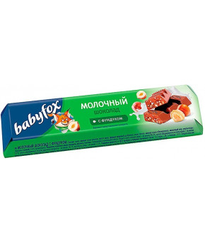 Шоколад молочный Babyfox с фундуком 45г