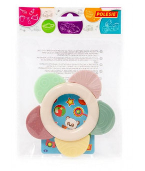 Погремушка-прорезыватель Полесье Цветочек (в пакете)