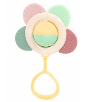 Погремушка-прорезыватель Полесье Цветочек с ручкой (в пакете)