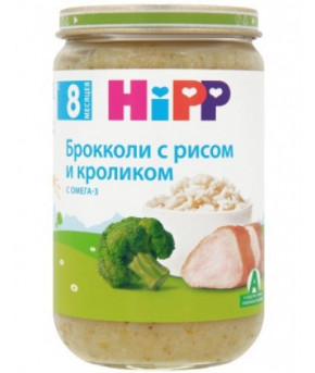 Пюре Hiрр Брокколи с рисом и кроликом 220г