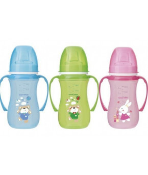 Поильник Canpol обучающий Easy Start Sweet fun с силиконовым носиком голубой 240мл