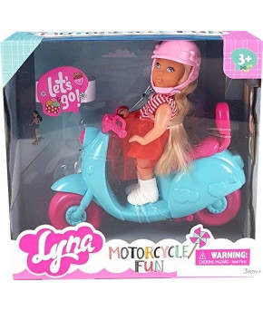 Кукла Lyna Тая на скутере (набор)