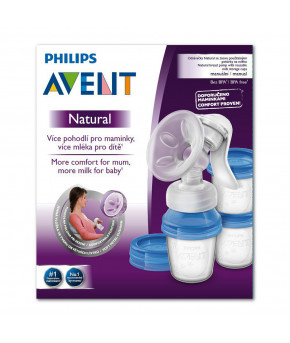 Молокоотсос ручной Avent Natural Comfort с контейнерами 180мл