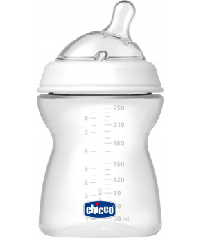 Бутылочка Chicco Natural Feeling с силиконовой соской, с наклоном, 2+, 250мл (цена за 1шт)