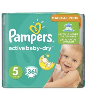 Подгузники Pampers Active Baby 5 (11-18 kg) 36шт