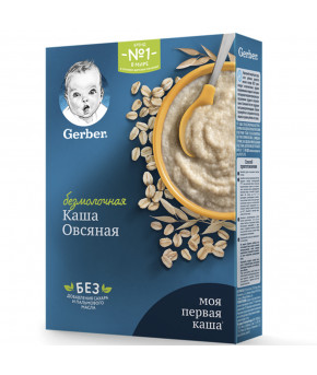 Каша Gerber овсяная безмолочная 180г