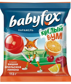 Карамель леденцовая Babyfox Кислый бум 113г