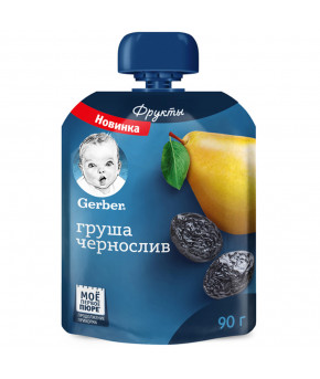 Пюре Gerber груша чернослив gualapack 90г