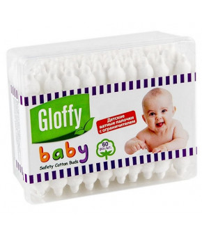 Палочки ватные Gloffy с ограничителем 60шт