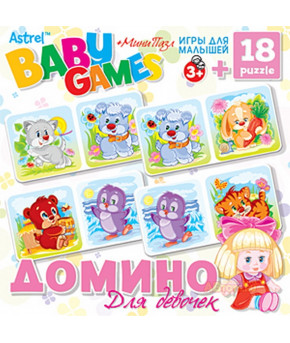 Настольная игра Домино+пазл 18эл.