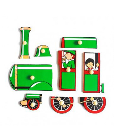 Игрушка детская деревянная Поезд Паровоз