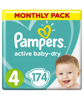Подгузники Pampers Active Baby 4 (9-14кг) 174шт (3 части цена за 58шт)