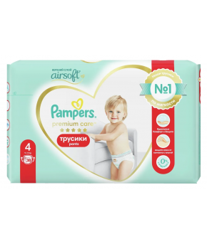 Подгузники-трусики Pampers Premium Care 4 (9-15кг) 38шт