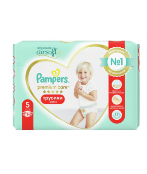 Подгузники-трусики Pampers Premium Care 5 (12-17кг) 34шт