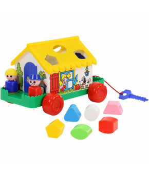 Развивающая игрушка-сортер Полесье Игровой дом (в сеточке)
