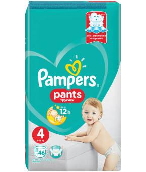 Подгузники-трусики Pampers Pants 4 (9-15кг) 46шт