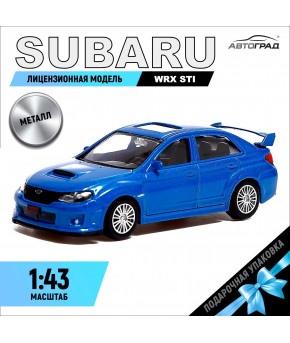 Модель Subaru WRX STI 1:43 металлическая синий (в коробке)