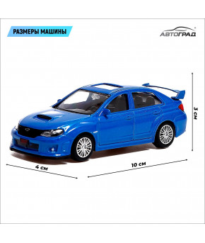 Модель Subaru WRX STI 1:43 металлическая синий (в коробке)