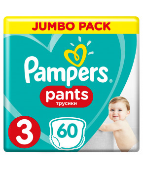 Подгузники-трусики Pampers Pants 3 (6-11кг) 60шт
