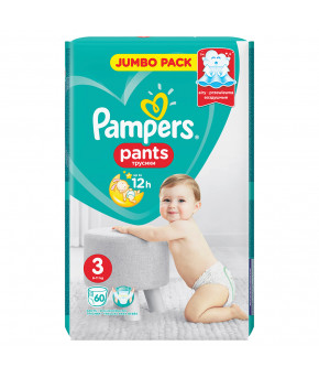Подгузники-трусики Pampers Pants 3 (6-11кг) 60шт