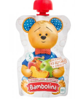 Пюре Bambolina яблоко-персик 100г