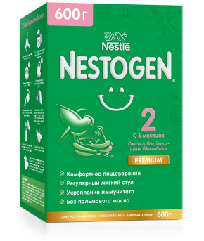 Смесь Nestle Nestogen 2 Premium молочная 600г