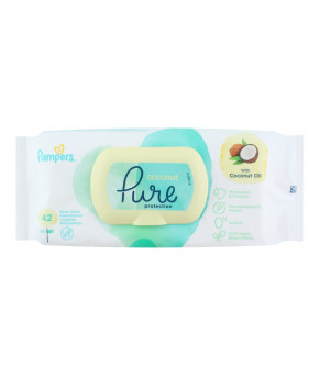 Салфетки влажные Pampers Pure Protection Coconut 42шт 