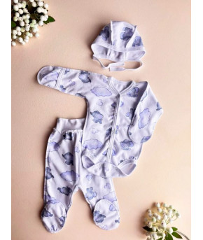 Комплект Sofi 3-предмета Слоники футер р-р 56