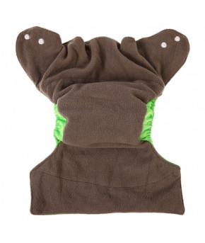 Многоразовый подгузник Крошка Я угольно-бамбук.ткань зелёный