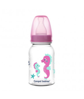 Бутылочка Canpol, пластиковая розовая, 120мл