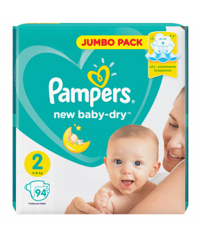 Подгузники Pampers New Baby 2 (3-6кг) 94шт
