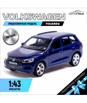 Модель Volkswagen Touareg 1:43 металлическая синий (в коробке)