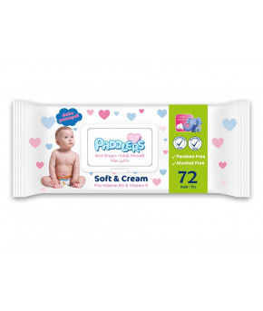 Салфетки влажные Padlers Soft and Cream 72шт