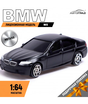 Модель BMW M5 1:64 инерционная черный 7см (в коробке)