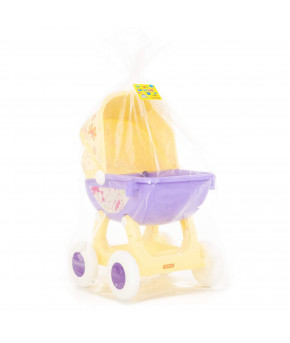 Коляска Полесье для кукол Arina №2 4-х колёсная бледно-жёлтая (в пакете)