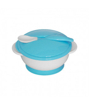 Набор посуды Lorelli чашка с крышкой + ложечка голубой 6+