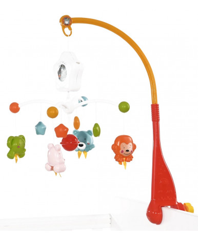 Каруселька Lorelli с пластиковыми игрушками Счастливые животные Orange