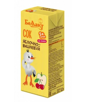 Сок Беллакт яблоко и вишня 200мл