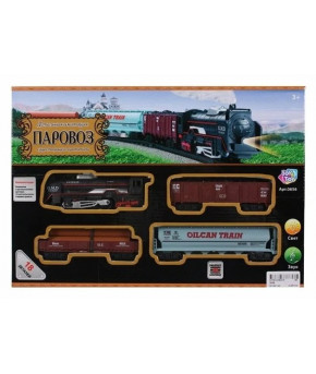 Железная дорога Joy Toy Паровоз детальная имитация 18деталей (в коробке)
