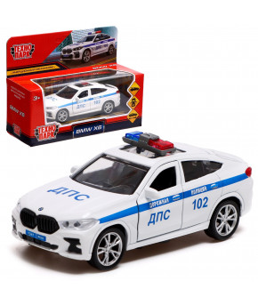 Модель BMW X6 ДПС инерционная открываются двери и багажник 12см (в коробке)