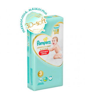 Подгузники-трусики Pampers Premium Care 3 (6-11кг) 48шт