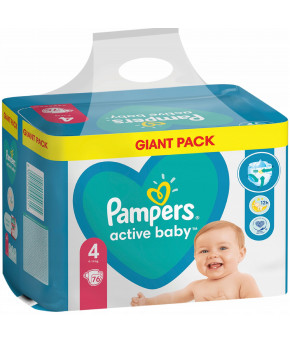 Подгузники Pampers Active Baby 4 (9-14кг) 76шт Poland