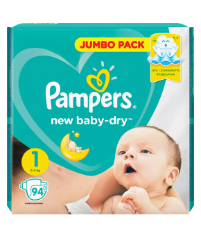 Подгузники Pampers New Baby 1 (2-5кг) 94шт