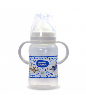 Бутылочка Мама Тама PP с широким горлышком, с силиконовой соской, 3+, 270 мл