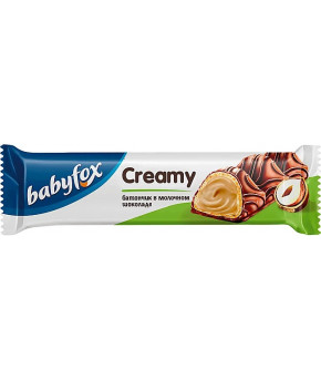 Батончик Babyfox Creamy с молочно-ореховой начинкой в молочном шоколаде 23г