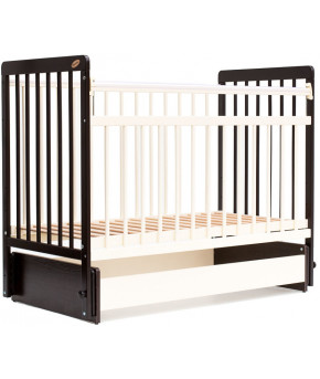 Кровать детская Bambini Euro Style 05, венге (тем. орех)/белый