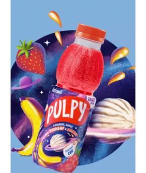 Напиток Pulpy клубника банан пломбир и палпинки 0,45л