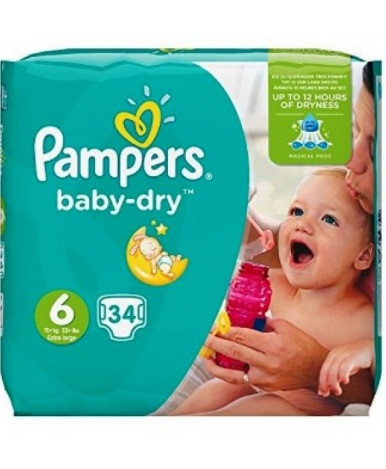 Подгузники Pampers Active Baby 6 (13-18 kg) 33шт